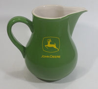 John Deere 6 3/4" Tall Green Stoneware Water Pitcher Farming Collectible