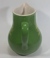 John Deere 6 3/4" Tall Green Stoneware Water Pitcher Farming Collectible