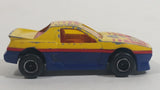Vintage Majorette Pontiac Fiero #3 Yellow No. 206 Die Cast Toy Car Vehicle 1/55 Scale Made in France