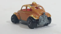 1988 Hot Wheels Color Racers Baja Bug Volkswagen VW Beetle Metallic Orange Brown To Yellow Die Cast Toy Car Vehicle