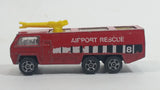 Vintage 1980s Corgi Juniors Chubb Fire Truck Airport Rescue 8 Red Die Cast Toy Car Firefighting Vehicle