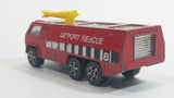 Vintage 1980s Corgi Juniors Chubb Fire Truck Airport Rescue 8 Red Die Cast Toy Car Firefighting Vehicle