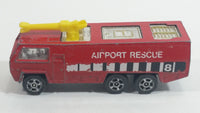 Vintage 1980s Corgi Juniors Chubb Fire Truck Airport Rescue 8 Red Die Cast Toy Car Firefighting Vehicle