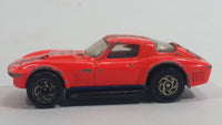 1994 Matchbox Corvette Grand Sport Neon Orange Black Tire Tracks Die Cast Toy Car Vehicle