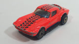 1994 Matchbox Corvette Grand Sport Neon Orange Black Tire Tracks Die Cast Toy Car Vehicle