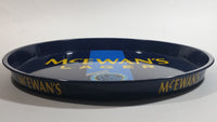 McEwan's Lager Beer Dark Blue and Light Blue Round Circular Metal Beverage Serving Tray