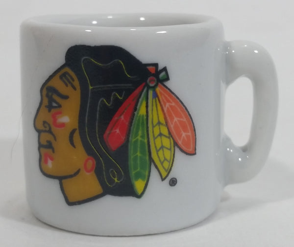 NHL Ice Hockey Chicago Blackhawks Team Mini Miniature Ceramic Mug