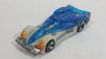 1998 Hot Wheels Volcano Blowout Road Rocket Glow In The Dark White Die Cast Toy Car Vehicle