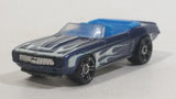 2014 Hot Wheels HW Workshop Heat Fleet '69 Camaro Convertible Dark Blue With Flames Die Cast Toy Car Vehicle