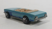 2014 Hot Wheels Mustang 50th '65 Mustang Convertible Light Blue Die Cast Toy Car Vehicle with Opening Hood