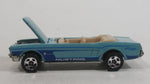 2014 Hot Wheels Mustang 50th '65 Mustang Convertible Light Blue Die Cast Toy Car Vehicle with Opening Hood