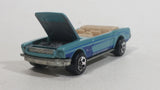 2014 Hot Wheels Mustang 50th '65 Mustang Convertible Light Blue Die Cast Toy Car Vehicle with Opening Hood