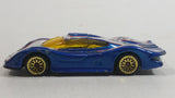 2000 Hot Wheels World Racers 2 Porsche 911 GTI - 98 #27 Metallic Blue and White Die Cast Toy Car Vehicle