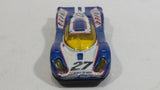 2000 Hot Wheels World Racers 2 Porsche 911 GTI - 98 #27 Metallic Blue and White Die Cast Toy Car Vehicle