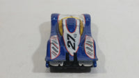 2000 Hot Wheels World Racers 2 Porsche 911 GTI - 98 #27 Metallic Blue and White Die Cast Toy Car Vehicle