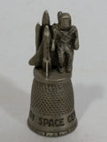 Kennedy Space Center Florida Pewter Metal Thimble With Astronaut and Shuttle