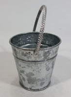 Hosley Cute Little Flower Themed 2 1/2" Tall Galvanized Metal Pail