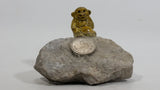 Gibraltar 5 Pence Monkey Macaque Sitting on Rock with Coin Decorative Figure Souvenir Travel Collectibles