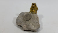 Gibraltar 5 Pence Monkey Macaque Sitting on Rock with Coin Decorative Figure Souvenir Travel Collectibles