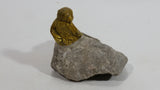 Gibraltar 5 Pence Monkey Macaque Sitting on Rock with Coin Decorative Figure Souvenir Travel Collectibles