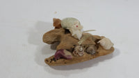 Ucluelet, B.C. Vancouver Island Petrified Wood with Sea Shells and Albino Mouse Ornament Souvenir Travel Collectible