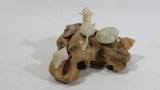 Ucluelet, B.C. Vancouver Island Petrified Wood with Sea Shells and Albino Mouse Ornament Souvenir Travel Collectible