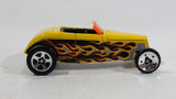 2005 Hot Wheels '33 Ford Yellow with Flames Die Cast Toy Car Hot Rod Vehicle