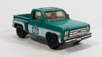 2009 Matchbox Service Center 1975 Chevy Stepside Truck Green Die Cast Toy Car Vehicle