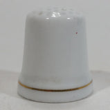 Gibraltar Porcelain Gold Trimmed White Thimble Souvenir Travel Collectible