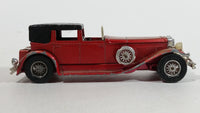 Vintage 1975 Lesney Matchbox Models of Yesteryear No. Y-4 1930 Model "J" Duesenberg Town Car Red (Faded) Die Cast Toy Car Vehicle 4 1/2" Long