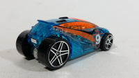 2009 Hot Wheels Tire Tread Raceway Vandetta Blue #9 Die Cast Toy Car Vehicle