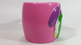 2003 Effem The Jelly Bean Factory M & M's Chocolate Candy Coated Snacks Hand Painted Pink Ceramic Coffee Mug with Green Character