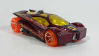 2012 Hot Wheels Thrill Racers Volcano Sling Shot Metallic Burgundy Red #5 Die Cast Toy Car Vehicle