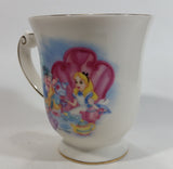 Disney Parks Alice In Wonderland Ceramic Elegantly Designed White Tea Cup Coffee Mug Collectible