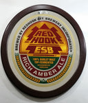 Vintage Red Hook ESB Rich Amber Ale Large Oval Shaped Wood Framed Pub Lounge Bar Advertising Beer Mirror 24" x 27"