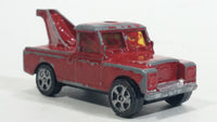 Vintage Corgi Juniors WhizzWheels Land Rover Wrecker Salvage Tow Truck Red Die Cast Toy Car Vehicle - Gt. Britain