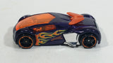 2010 Hot Wheels Phantom Racer Metalflake Dark Violet Purple Die Cast Toy Race Car Vehicle