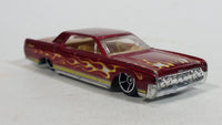 2010 Hot Wheels Race World Volcano '64 Continental Metalflake Candy Apple Red Die Cast Toy Muscle Car Vehicle