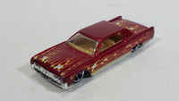 2010 Hot Wheels Race World Volcano '64 Continental Metalflake Candy Apple Red Die Cast Toy Muscle Car Vehicle