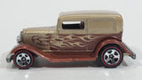 2008 Hot Wheels All Stars '32 Ford Delivery Truck Metalflake Pale Gold & Brown Red Line Die Cast Toy Car Vehicle