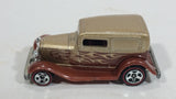 2008 Hot Wheels All Stars '32 Ford Delivery Truck Metalflake Pale Gold & Brown Red Line Die Cast Toy Car Vehicle