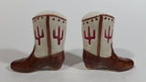 Vintage Cowboy Boot Shaped Ceramic Salt and Pepper Shakers