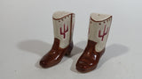 Vintage Cowboy Boot Shaped Ceramic Salt and Pepper Shakers