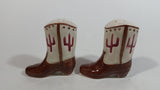 Vintage Cowboy Boot Shaped Ceramic Salt and Pepper Shakers