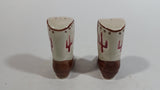 Vintage Cowboy Boot Shaped Ceramic Salt and Pepper Shakers