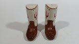 Vintage Cowboy Boot Shaped Ceramic Salt and Pepper Shakers