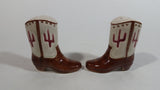 Vintage Cowboy Boot Shaped Ceramic Salt and Pepper Shakers