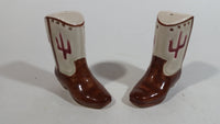 Vintage Cowboy Boot Shaped Ceramic Salt and Pepper Shakers