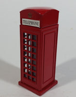 London Royal Telephone Phone Booth with Opening Door Red 3 3/4" Tall Die Cast Toy Collectible - TC 8689