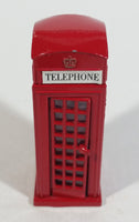 London Royal Telephone Phone Booth with Opening Door Red 3 3/4" Tall Die Cast Toy Collectible - TC 8689